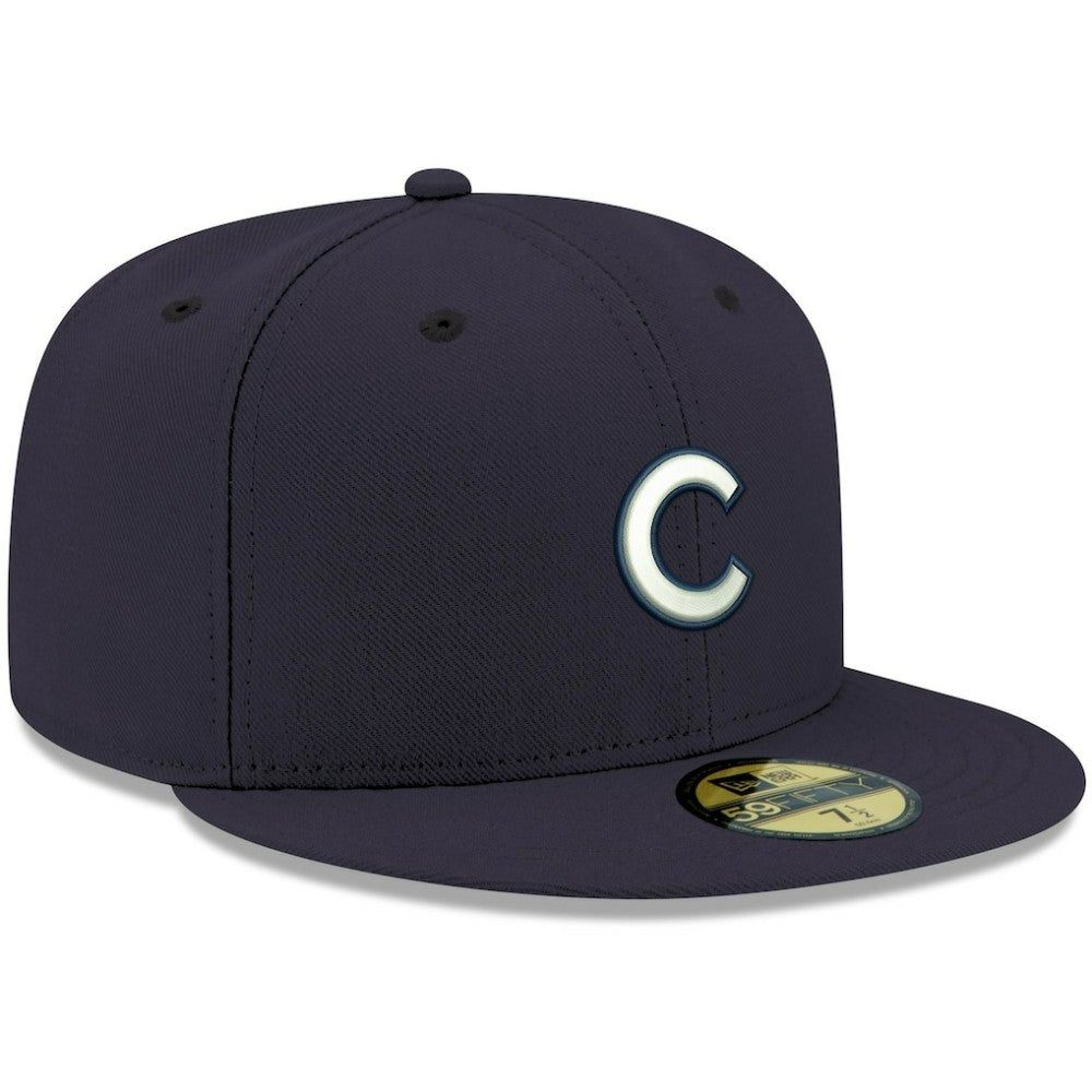 Chicago Cubs New Era White Logo 59FIFTY Fitted Hat | MLB New