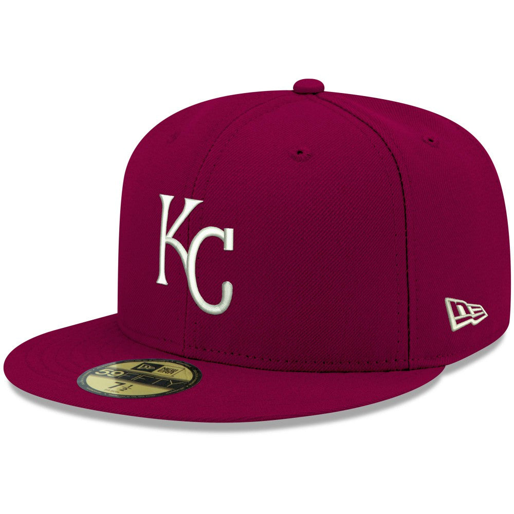 Kansas City Royals New Era White Logo 59FIFTY Fitted Hat | MLB For sale