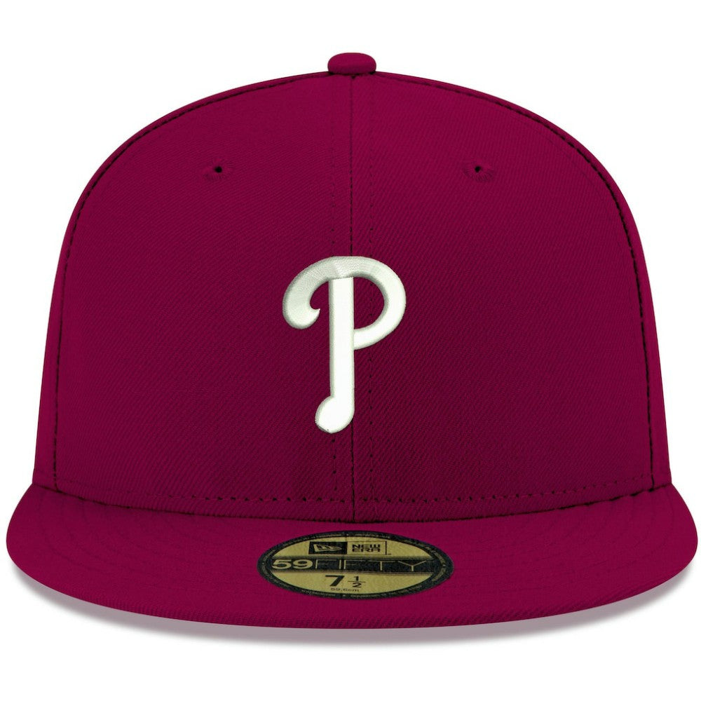 Philadelphia Phillies New Era White Logo 59FIFTY Fitted Hat | MLB On Sale