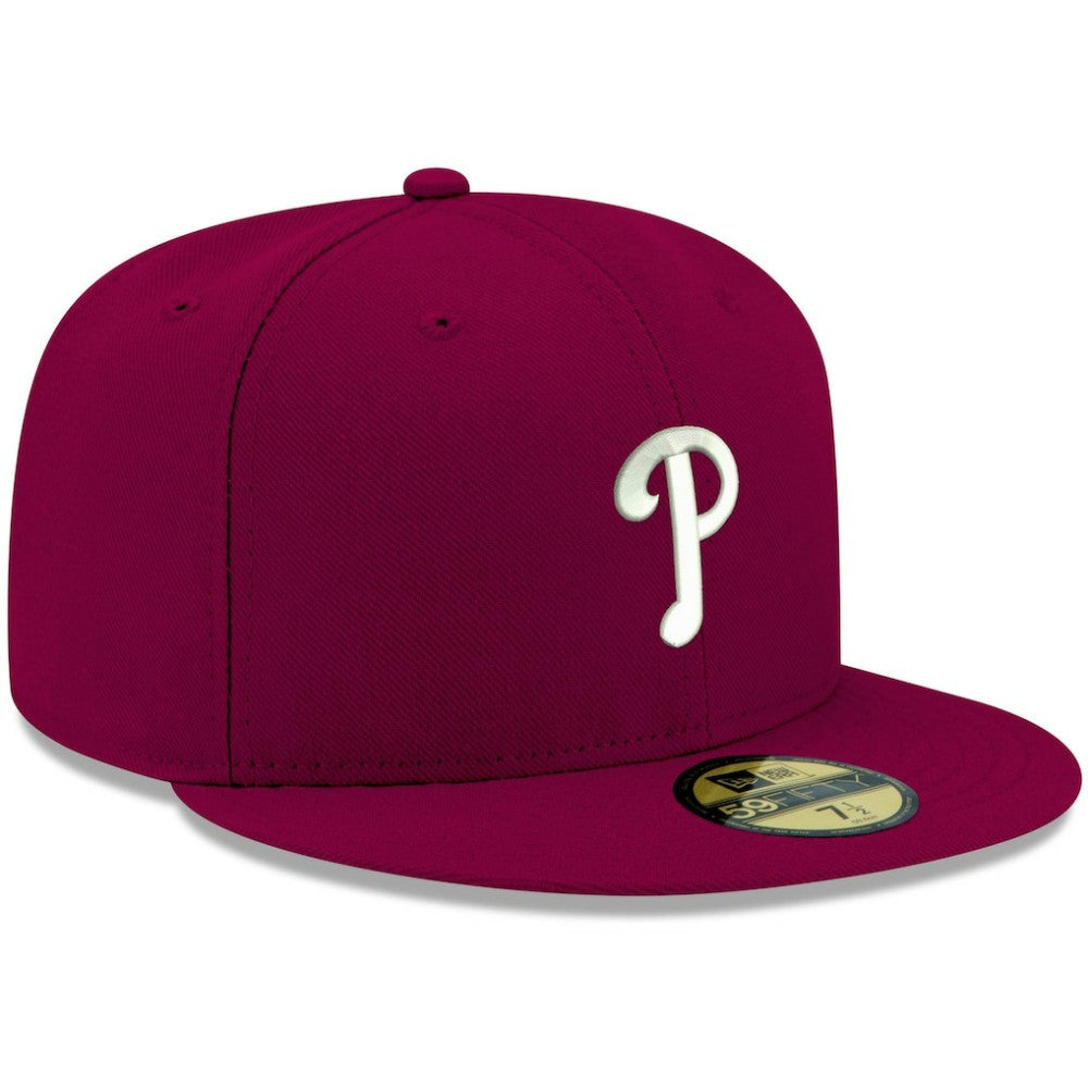 Philadelphia Phillies New Era White Logo 59FIFTY Fitted Hat | MLB On Sale