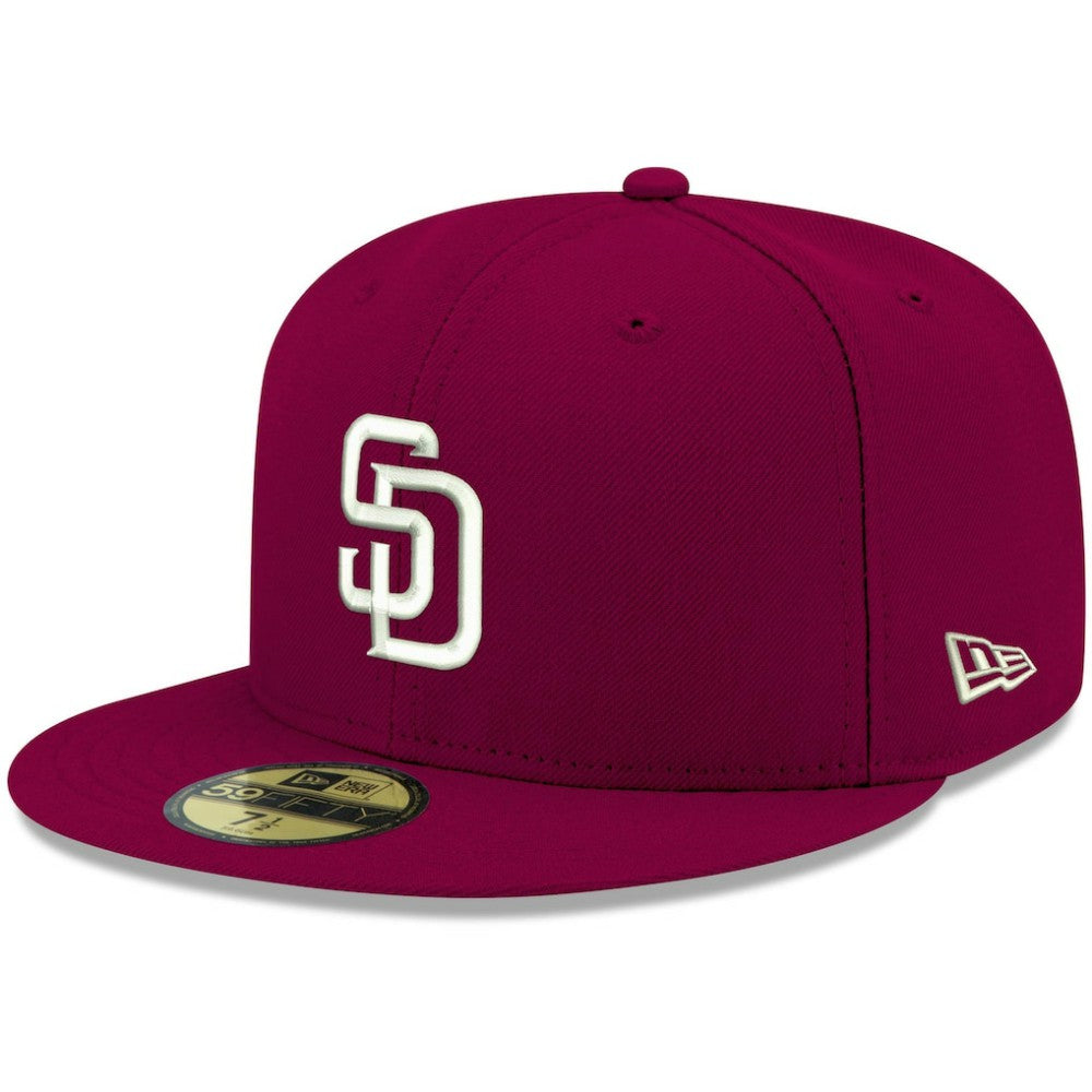 San Diego Padres New Era White Logo 59FIFTY Fitted Hat | MLB New