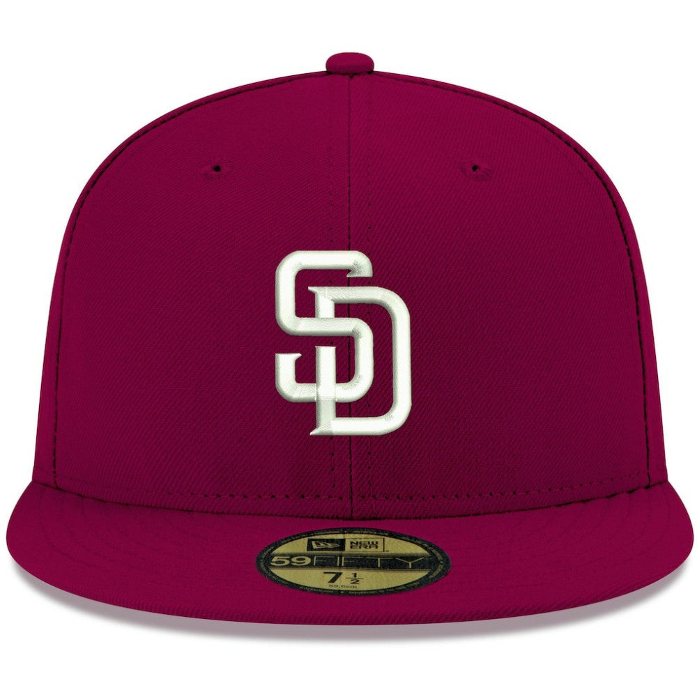 San Diego Padres New Era White Logo 59FIFTY Fitted Hat | MLB New