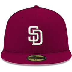 San Diego Padres New Era White Logo 59FIFTY Fitted Hat | MLB New