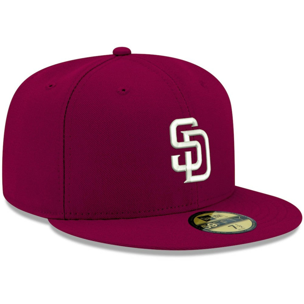 San Diego Padres New Era White Logo 59FIFTY Fitted Hat | MLB New