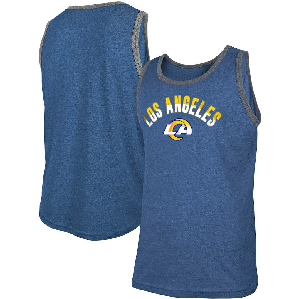 Los Angeles Rams New Era Ringer Tri-Blend Tank Top
