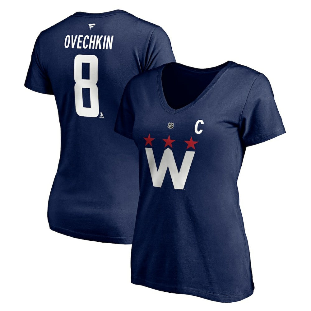 Alexander Ovechkin Washington Capitals Fanatics Women's Authentic Stack Name & Number V-Neck T-Shirt Online
