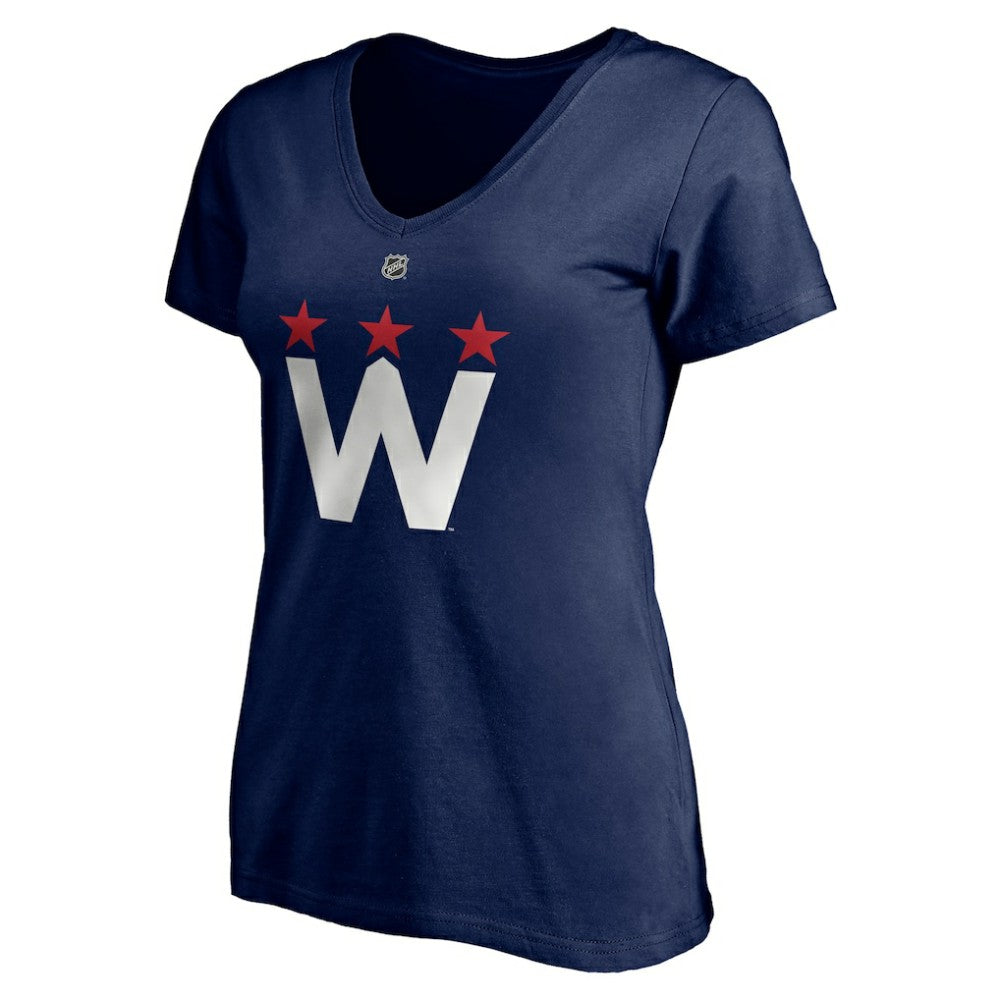 Tom Wilson Washington Capitals Fanatics Women's Authentic Stack Name & Number V-Neck T-Shirt For Sale