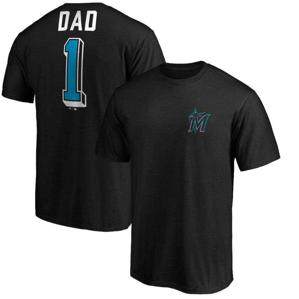Miami Marlins Number One Dad T-Shirt | MLB Discount