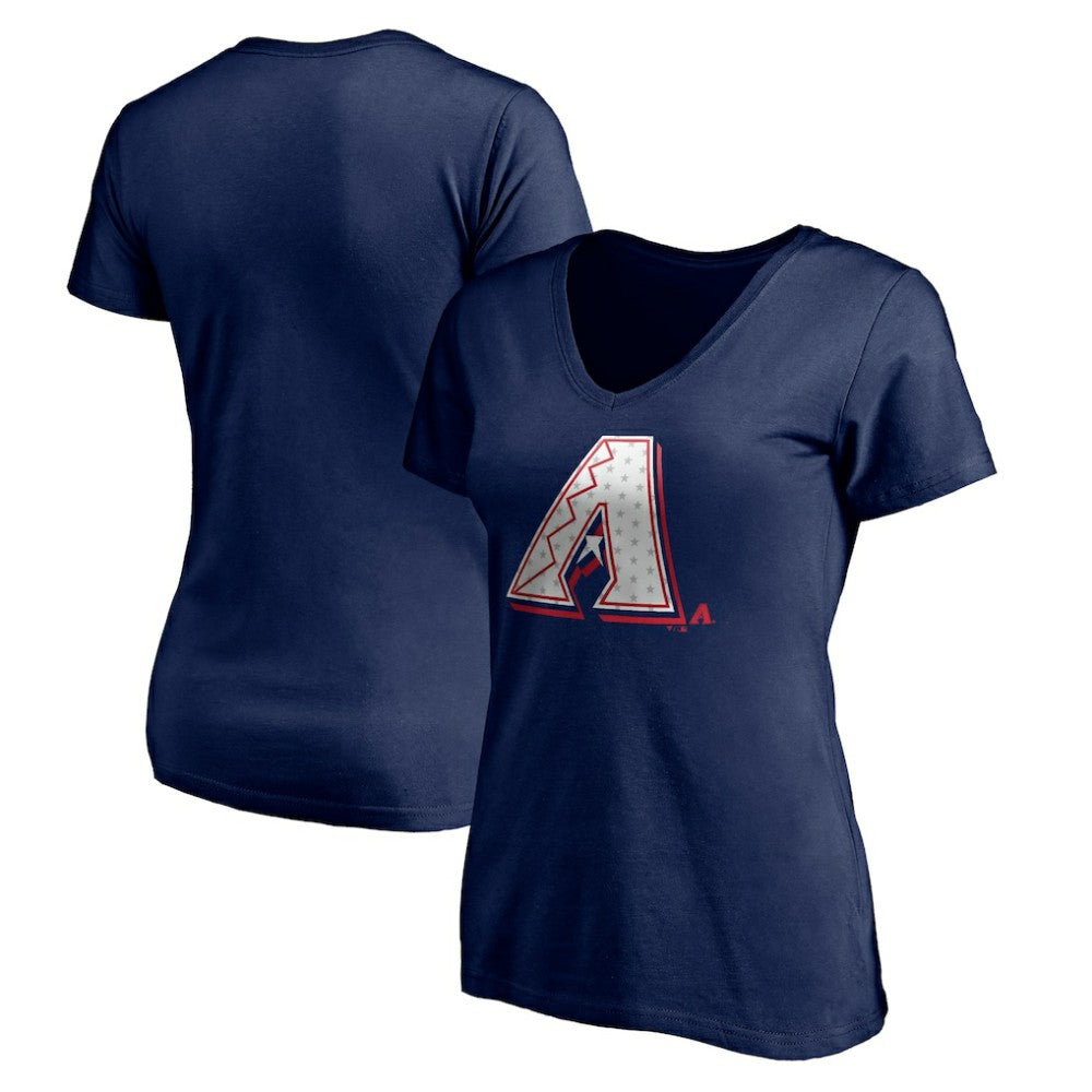 Arizona Diamondbacks Women's Red White and Team V-Neck T-Shirt | MLB For sale