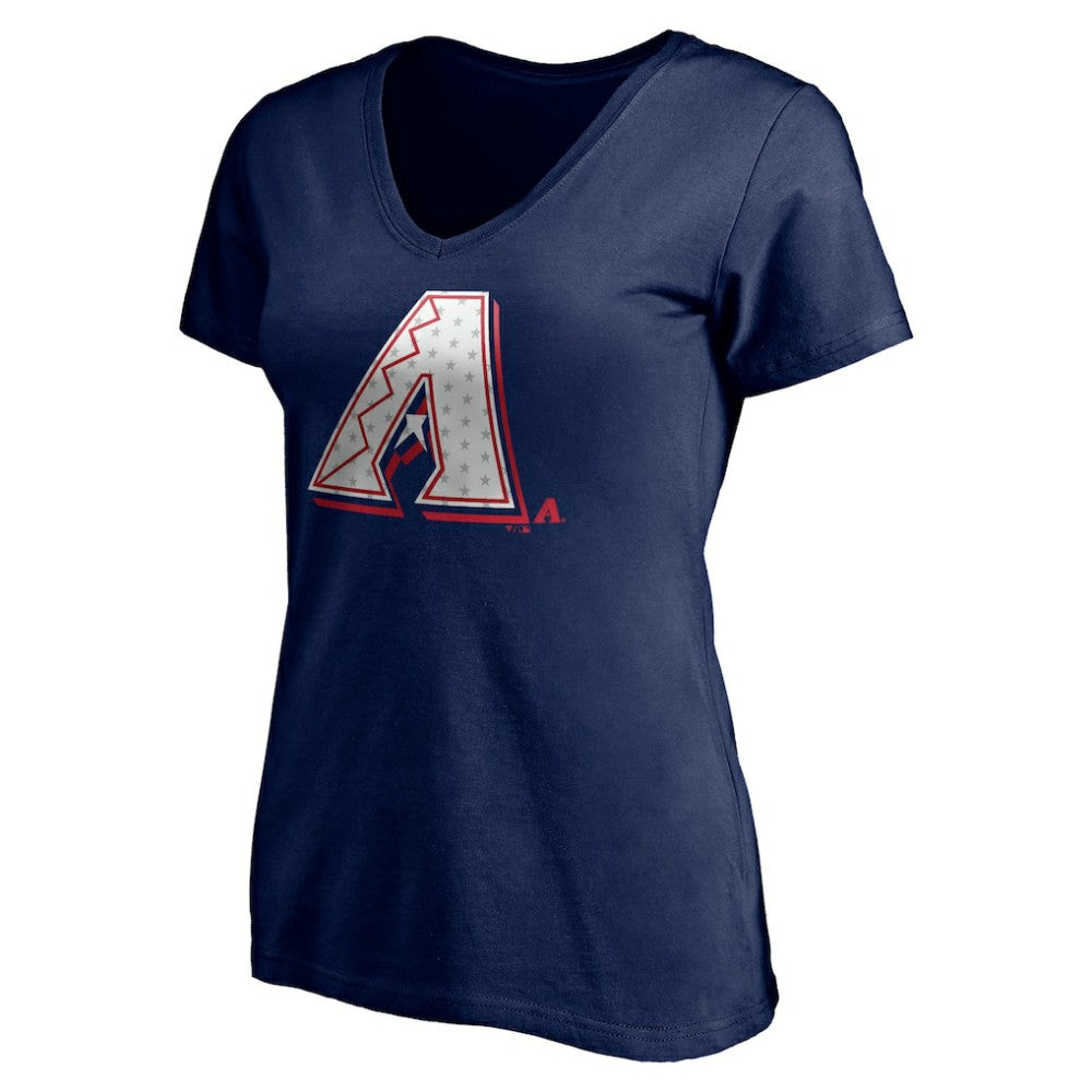 Arizona Diamondbacks Women's Red White and Team V-Neck T-Shirt | MLB For sale