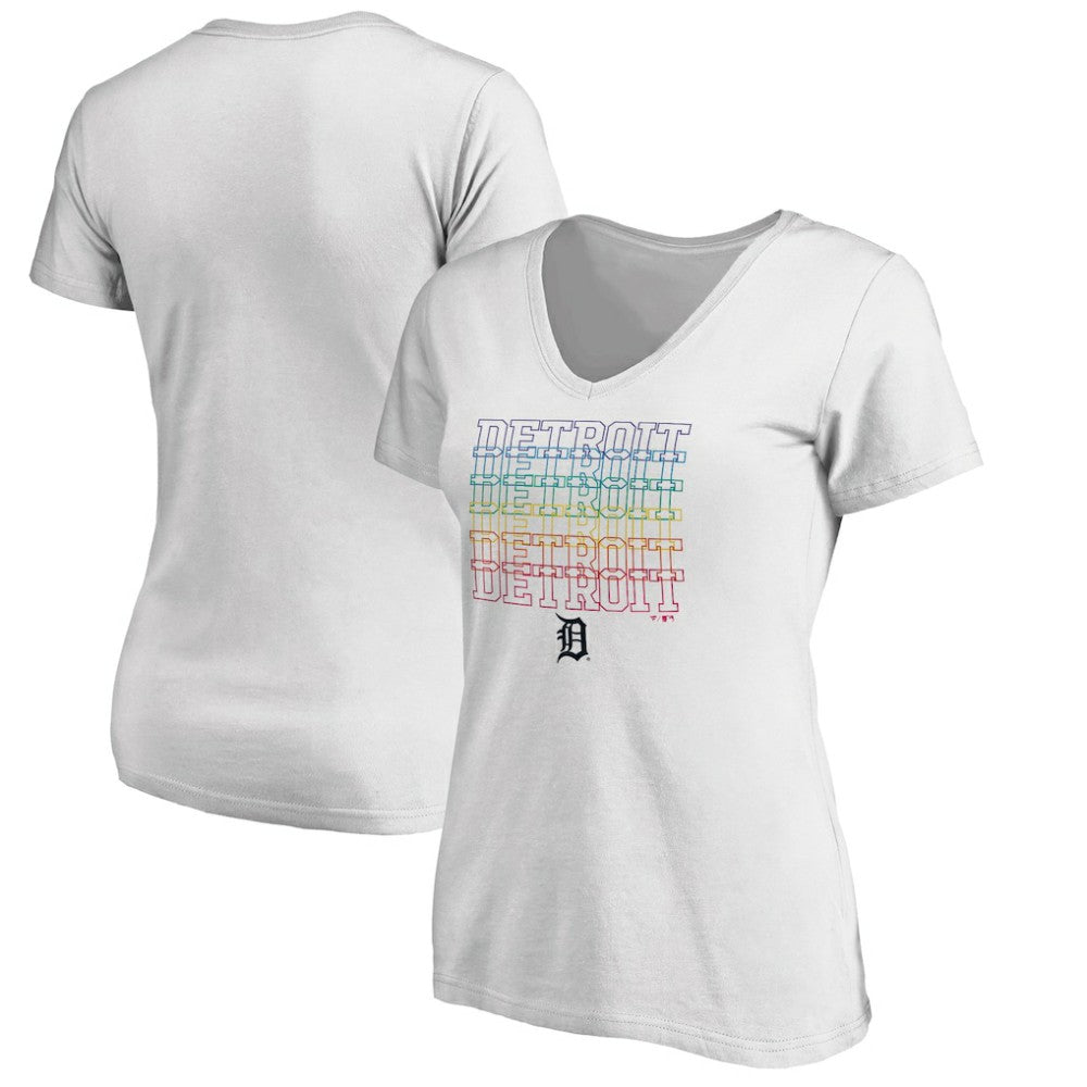 Detroit Tigers Women's City Pride V-Neck T-Shirt | MLB Discount