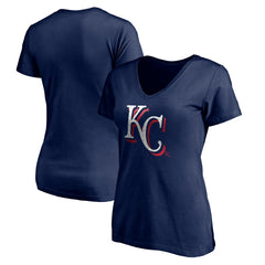 Kansas City Royals Women's Red White and Team V-Neck T-Shirt | MLB For sale