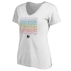 Miami Marlins Women's City Pride V-Neck T-Shirt | MLB Shop