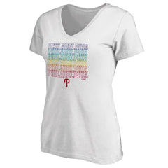 Philadelphia Phillies Women's City Pride V-Neck T-Shirt | MLB New