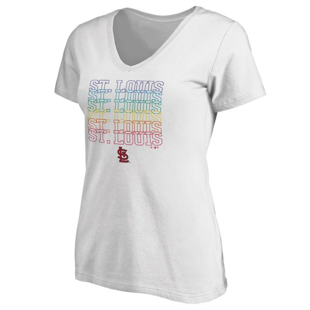 St. Louis Cardinals Women's City Pride V-Neck T-Shirt | MLB Discount