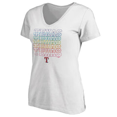 Texas Rangers Women's City Pride V-Neck T-Shirt | MLB Discount