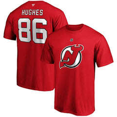Jack Hughes New Jersey Devils Fanatics Big & Tall Name & Number T-Shirt For Sale