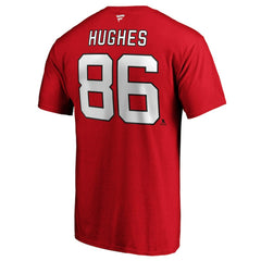 Jack Hughes New Jersey Devils Fanatics Big & Tall Name & Number T-Shirt For Sale