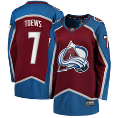 Devon Toews Colorado Avalanche Fanatics Women's Home Breakaway Player Jersey For Sale