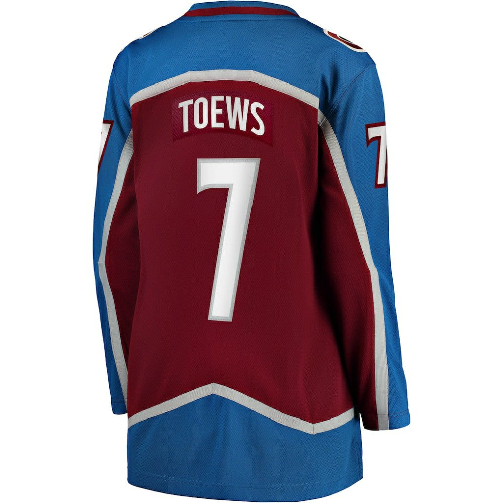 Devon Toews Colorado Avalanche Fanatics Women's Home Breakaway Player Jersey For Sale