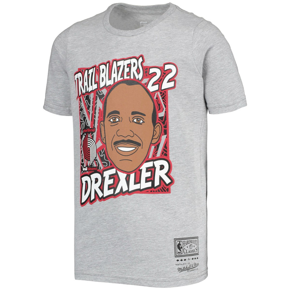 Clyde Drexler Portland Trail Blazers Youth Hardwood Classics King of the Court Player T-Shirt Discount