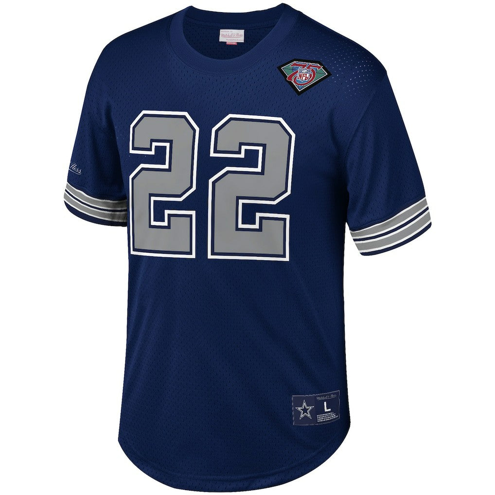 Dallas Cowboys Mitchell & Ness Emmitt Smith  Retired Player Name & Number Mesh Top
