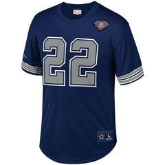 Dallas Cowboys Mitchell & Ness Emmitt Smith  Retired Player Name & Number Mesh Top