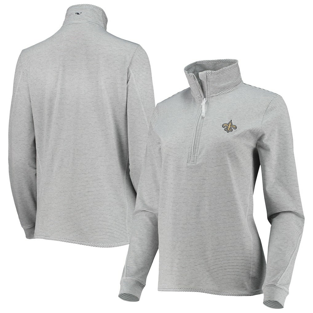 New Orleans Saints  Vineyard Vines Women's Sankaty Shep Half-Zip Pullover Top