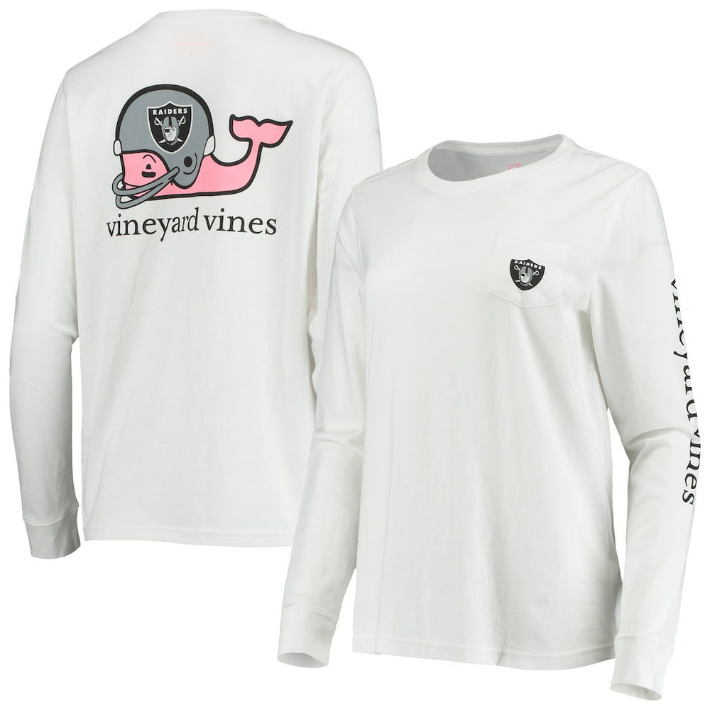 Las Vegas Raiders  Vineyard Vines Women's Helmet Long Sleeve T-Shirt