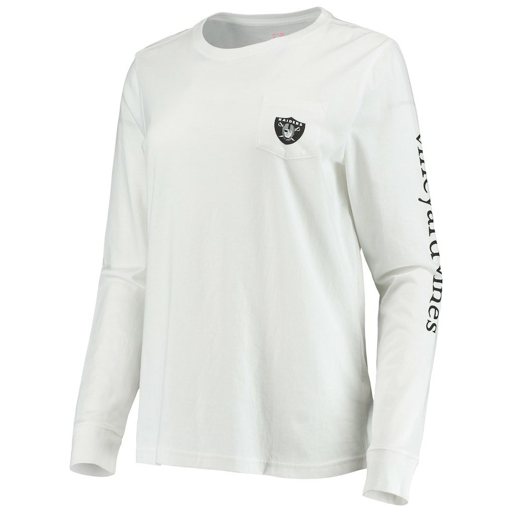 Las Vegas Raiders  Vineyard Vines Women's Helmet Long Sleeve T-Shirt