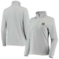 New York Yankees Vineyard Vines Women's Stripe Sankaty Half-Zip Pullover Top | MLB Discount