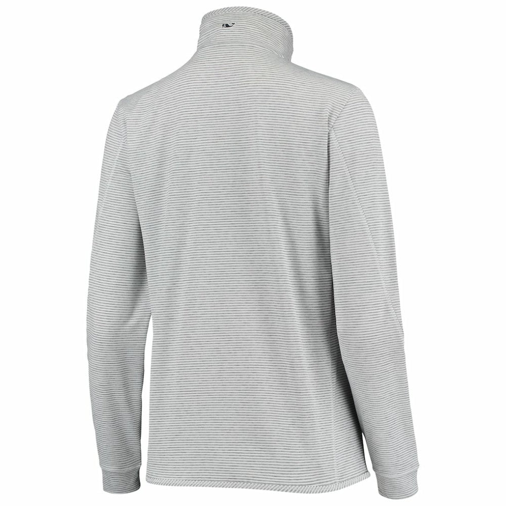 New York Yankees Vineyard Vines Women's Stripe Sankaty Half-Zip Pullover Top | MLB Discount