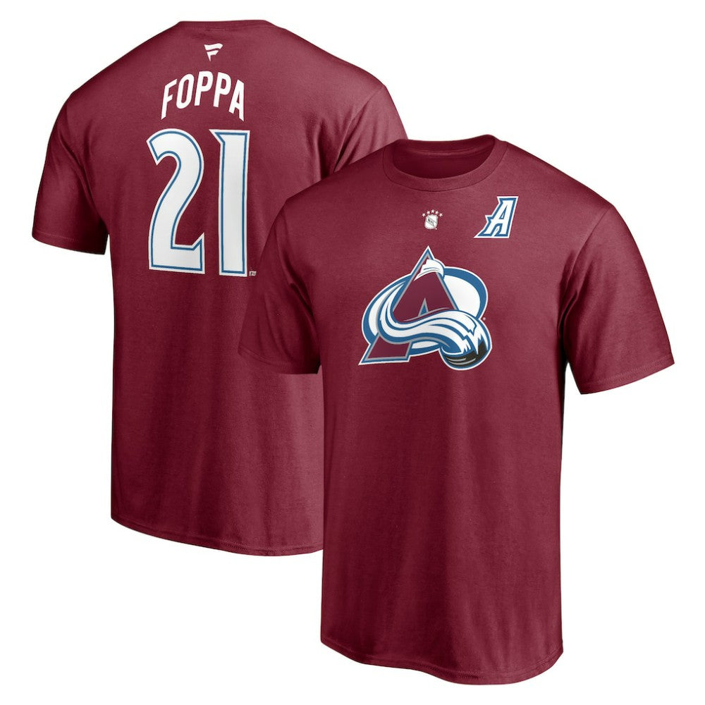 Peter Forsberg Colorado Avalanche Fanatics Authentic Stack Retired Player Nickname & Number T-Shirt On Sale