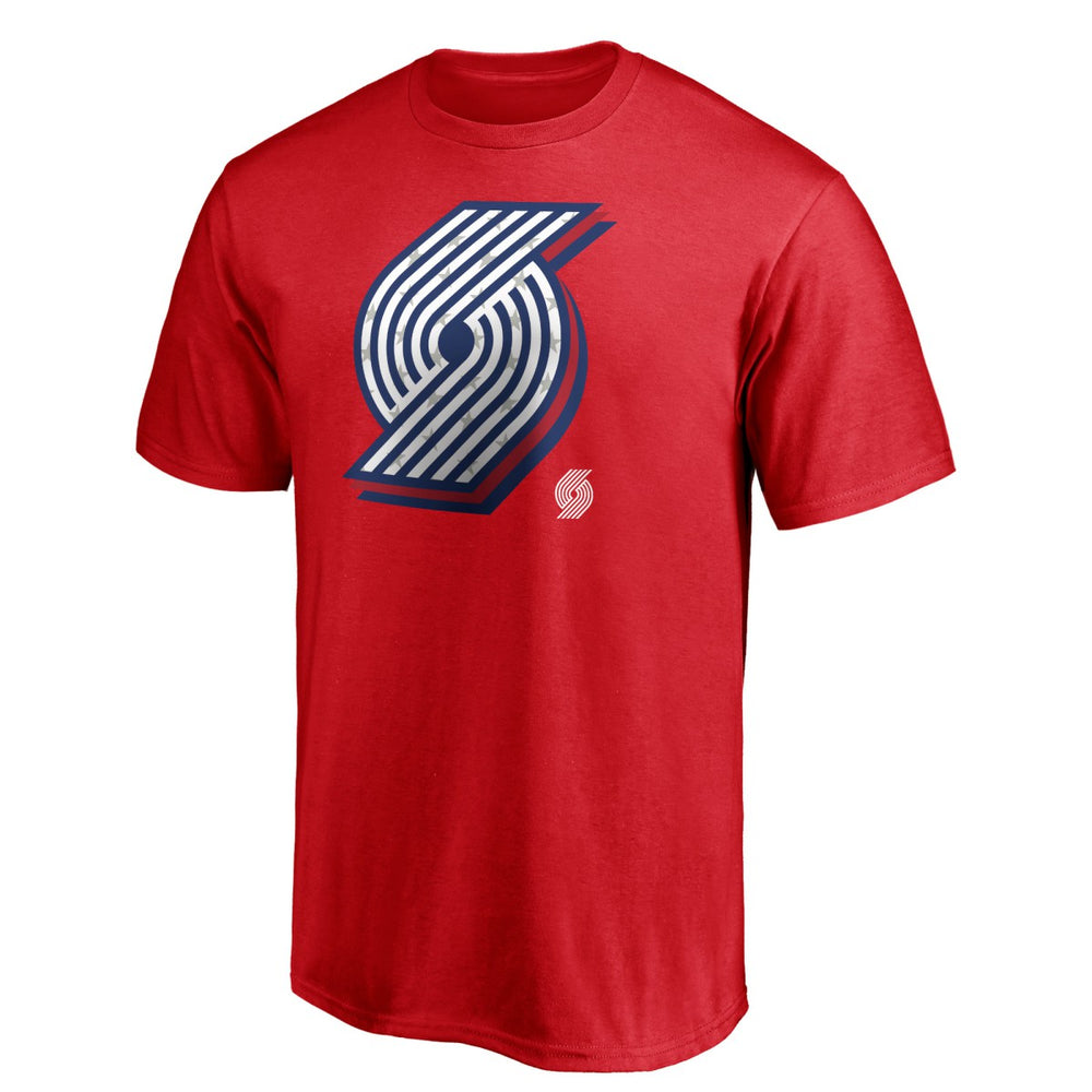 Portland Trail Blazers Red White & Team T-Shirt On Sale