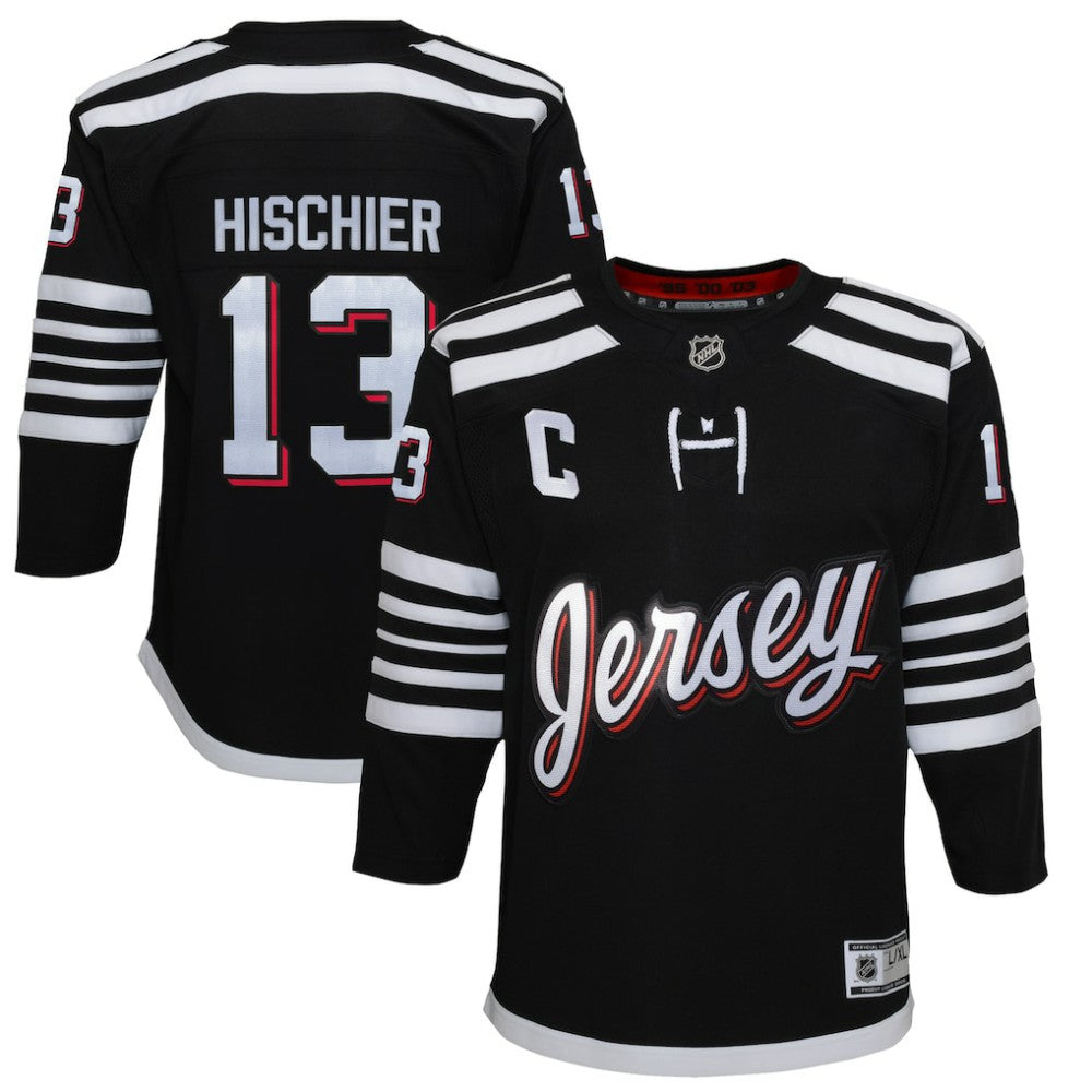 Nico Hischier New Jersey Devils Youth 2021/22 Alternate Premier Player Jersey Outlet