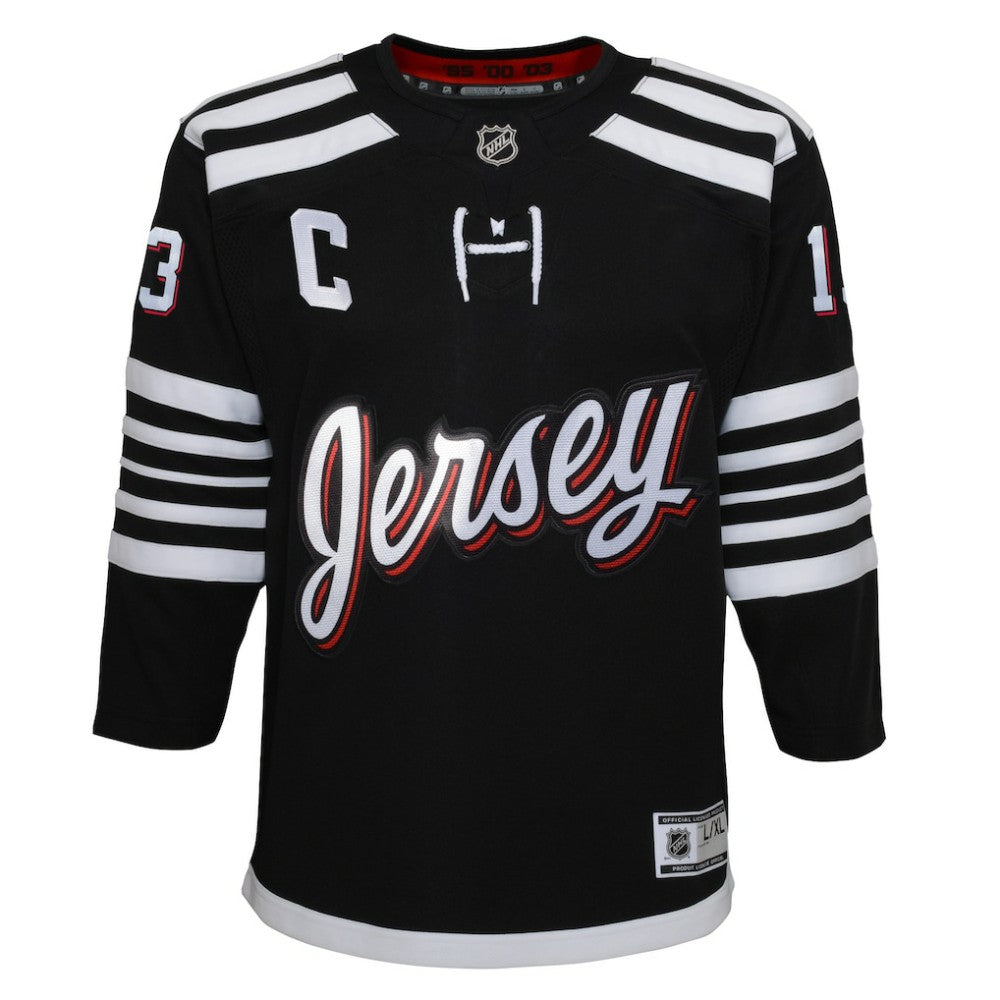 Nico Hischier New Jersey Devils Youth 2021/22 Alternate Premier Player Jersey Outlet