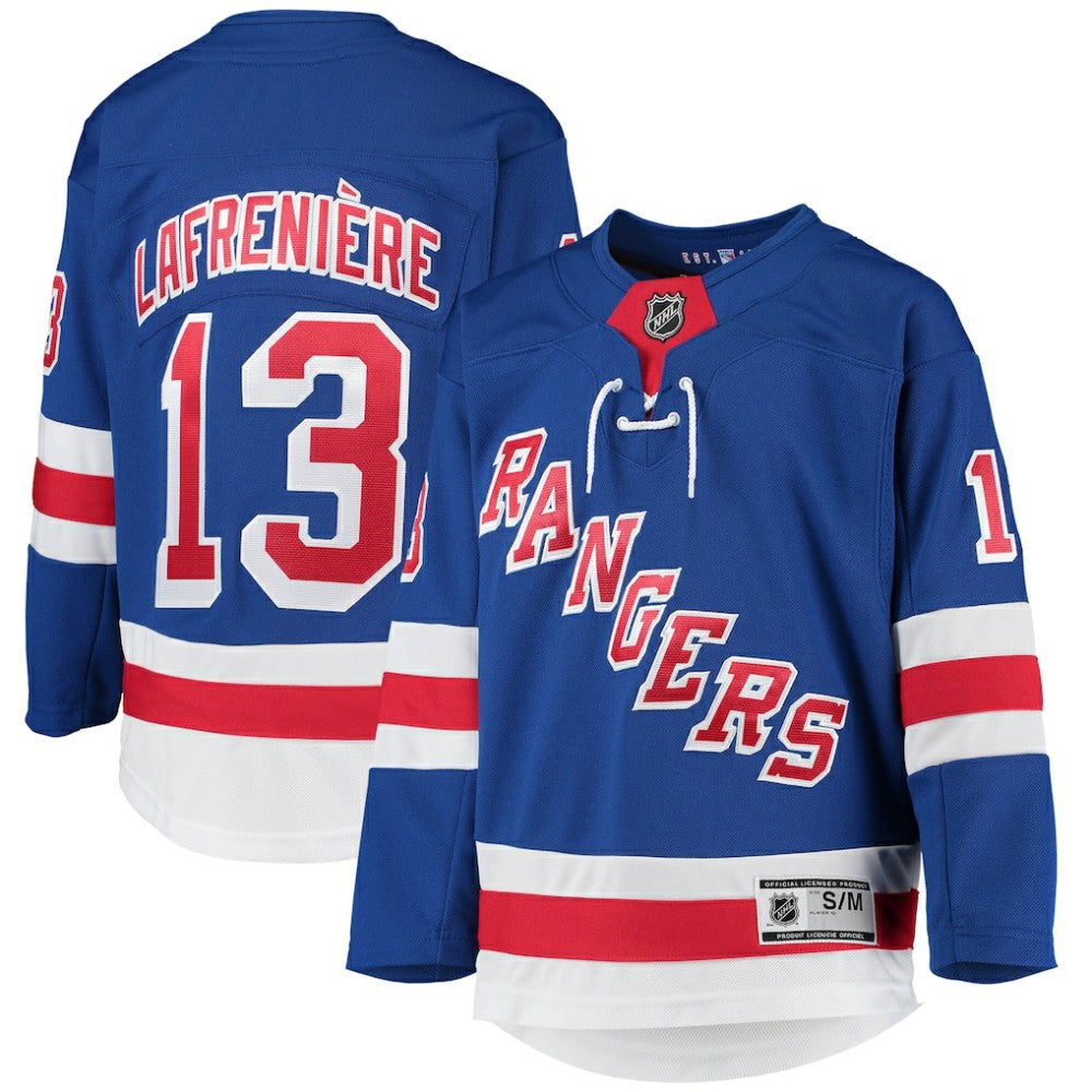 Alexis Lafreniere New York Rangers Youth Home Premier Player Jersey For Sale