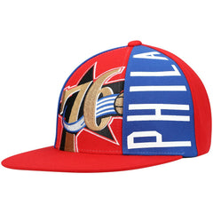 Philadelphia 76ers Hardwood Classics Big Face Callout Snapback Hat Online
