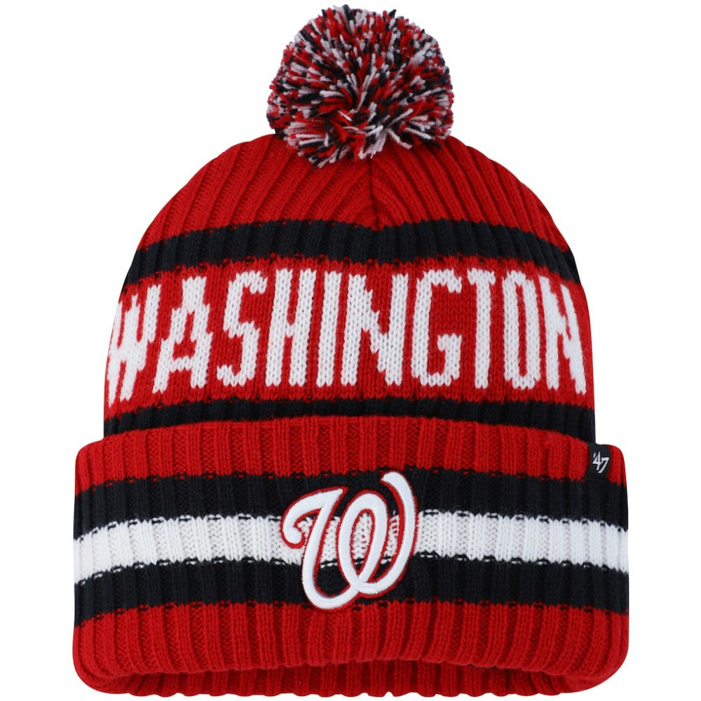 Washington Nationals '47 Bering Cuffed Knit Hat with Pom | MLB US