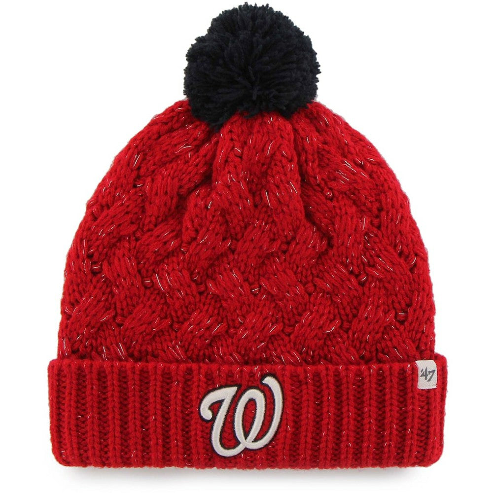 Washington Nationals '47 Women's Knit Cuffed Hat with Pom | MLB For sale