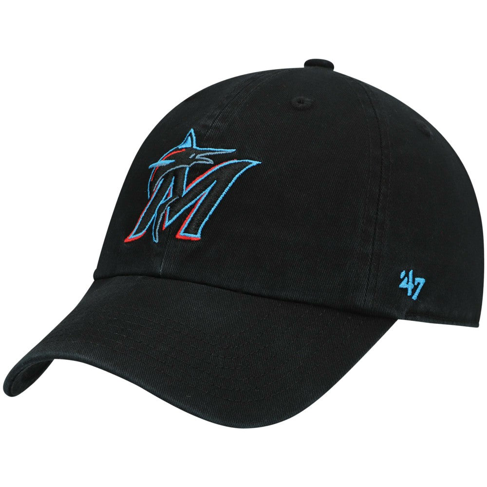 Miami Marlins '47 Youth Team Logo Clean Up Adjustable Hat | MLB On Sale