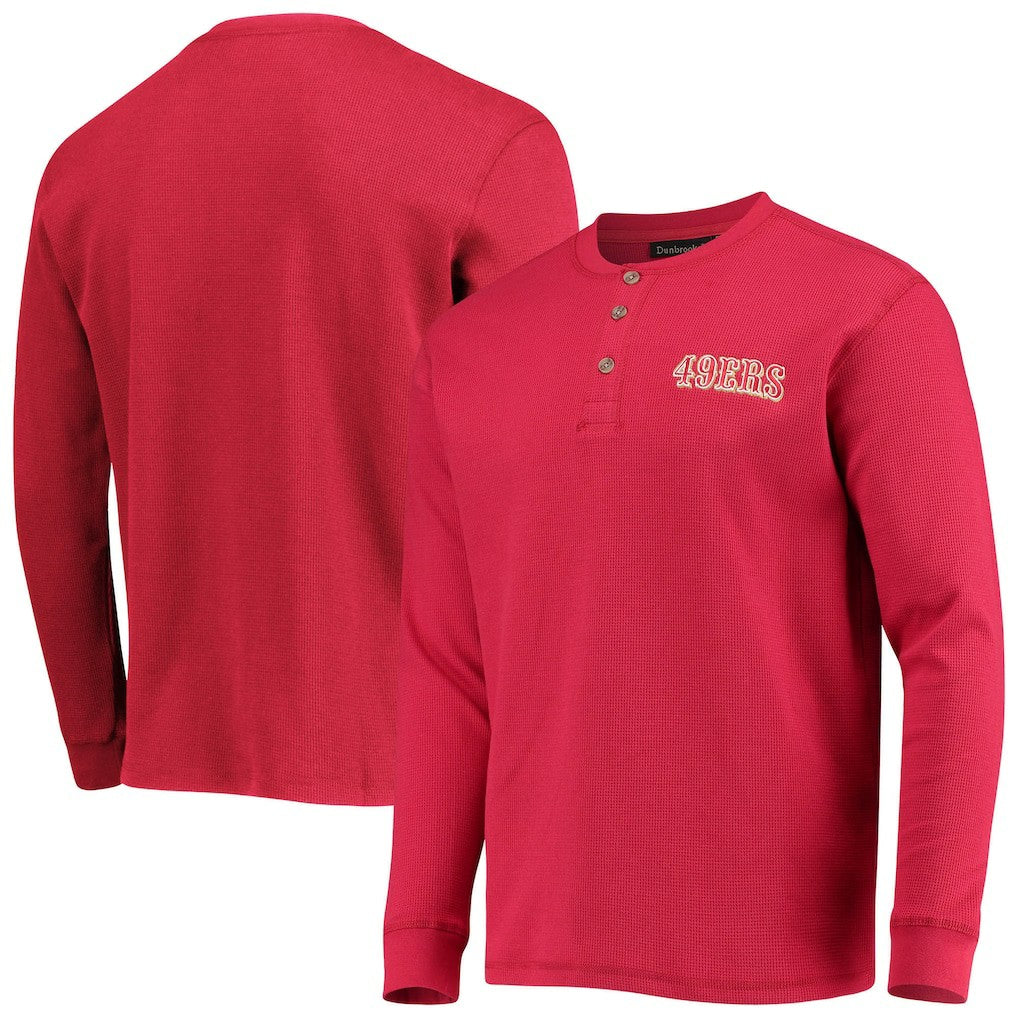San Francisco 49ers  Dunbrooke Logo Maverick Thermal Henley Long Sleeve T-Shirt