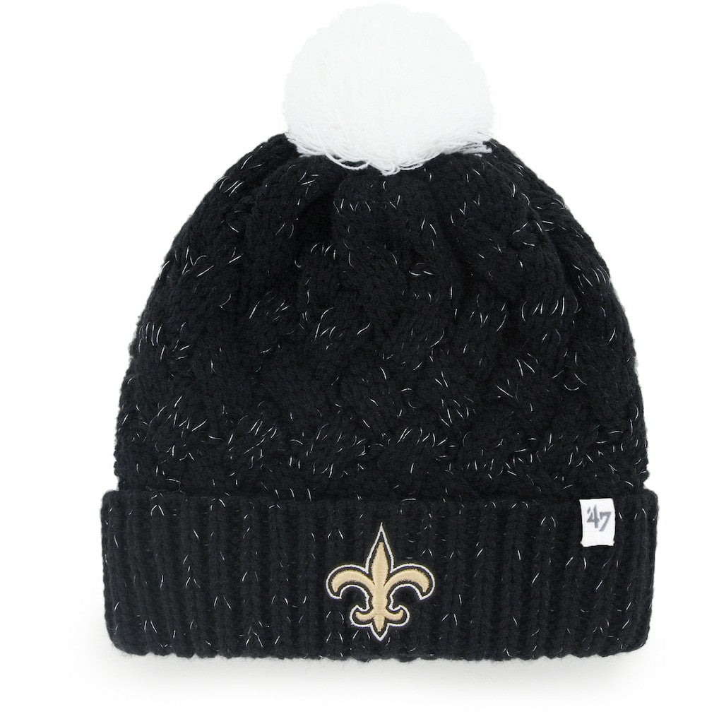 New Orleans Saints 47 brand '47 Women's Fiona Logo Cuffed Knit Hat with Pom