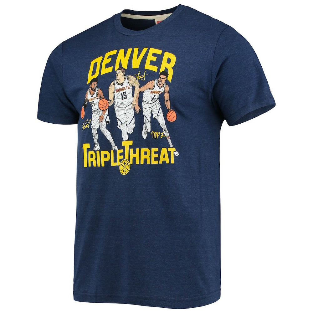 Jamal Murray/Michael Porter Jr./Nikola Jokic Denver Nuggets Homage Triple Threat Player Tri-Blend T-Shirt sale On Sale