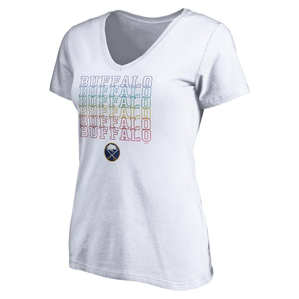 Buffalo Sabres Women's City Pride V-Neck T-Shirt Sale