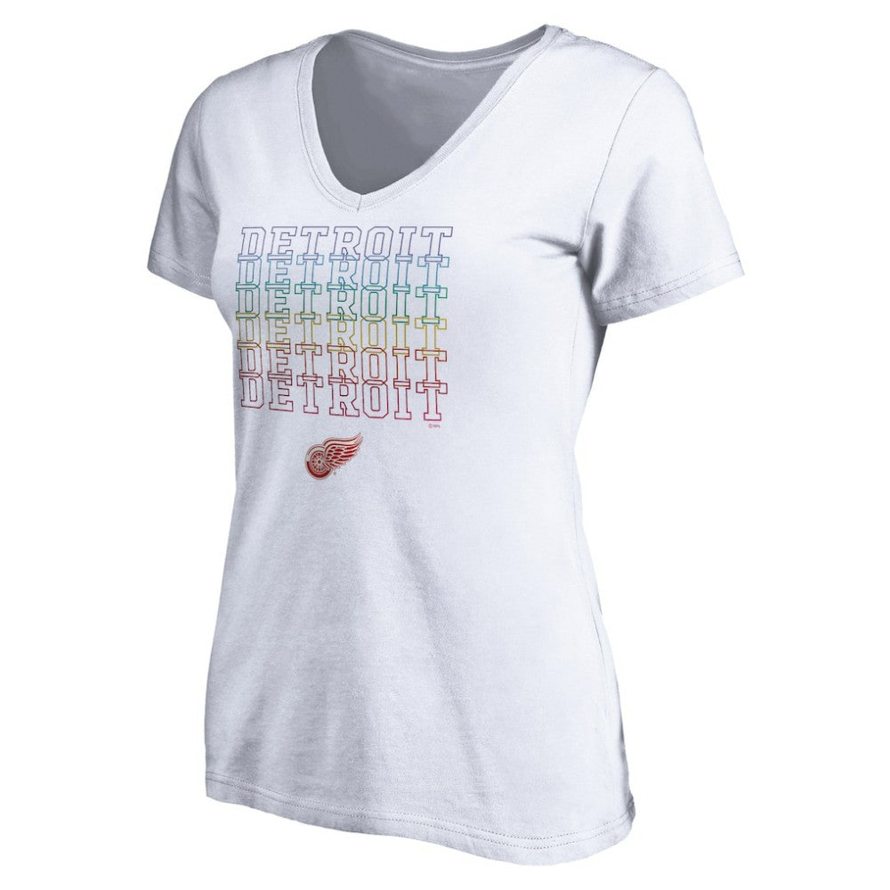 Detroit Red Wings Women's City Pride V-Neck T-Shirt For Sale