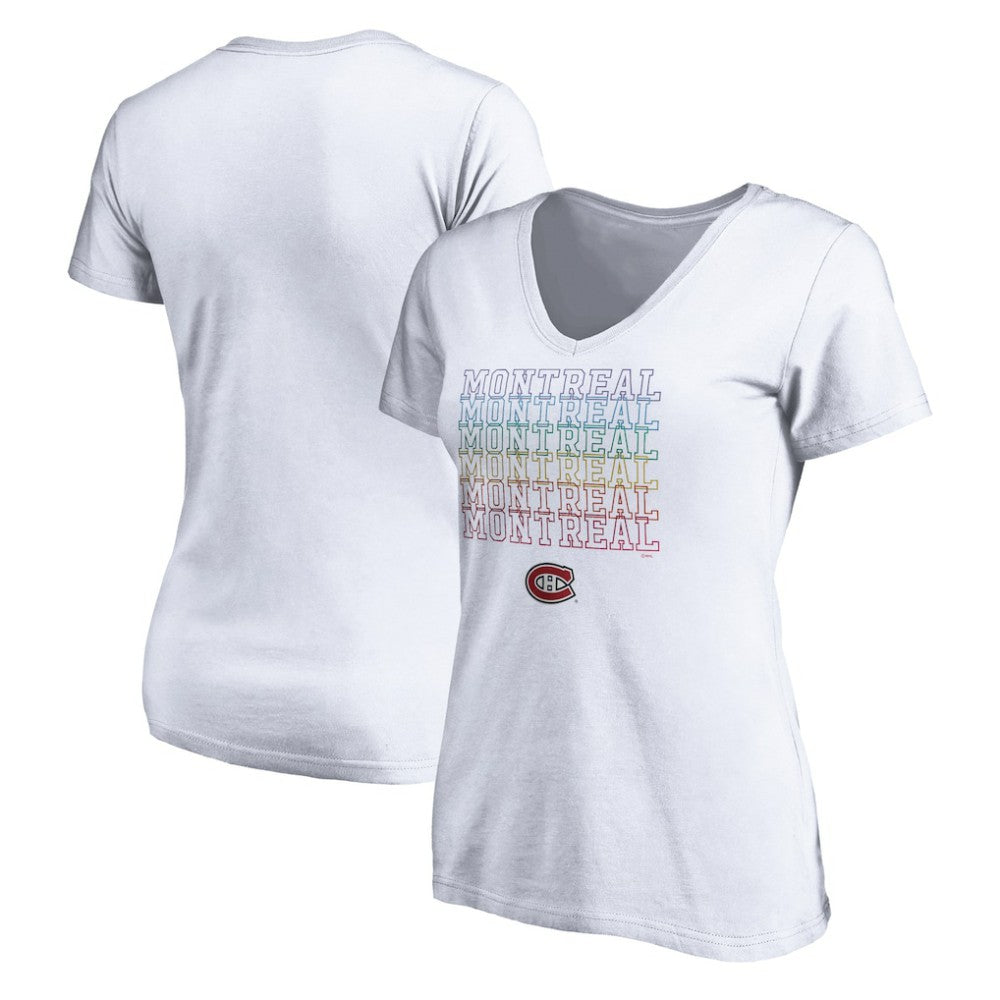 Montreal Canadiens Women's City Pride V-Neck T-Shirt Discount