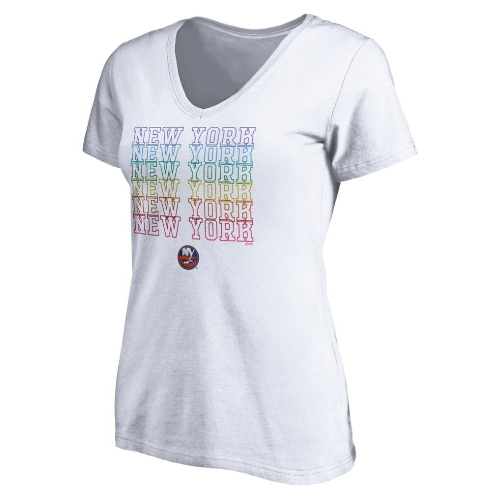 New York Islanders Women's City Pride V-Neck T-Shirt Discount