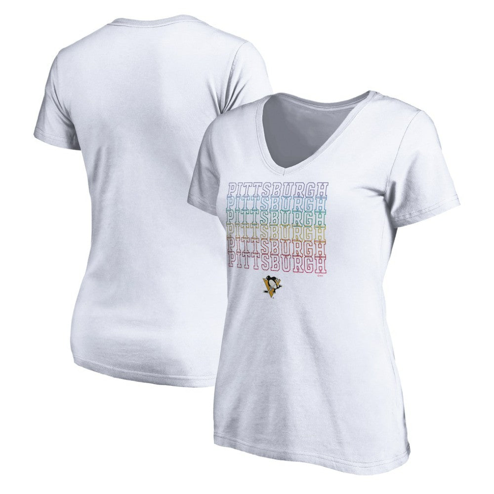 Pittsburgh Penguins Women's City Pride V-Neck T-Shirt On Sale