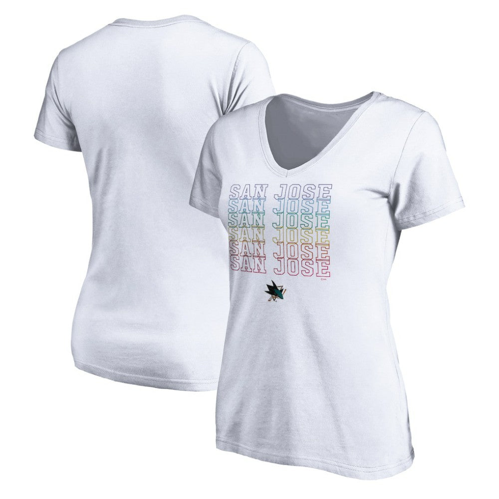 San Jose Sharks Women's City Pride V-Neck T-Shirt Online